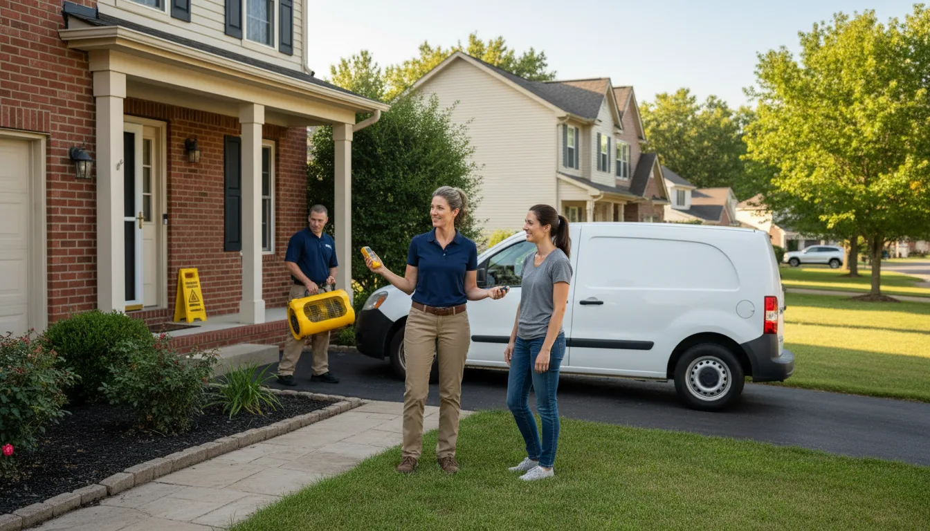 Residential water damage restoration in Jamison, PA